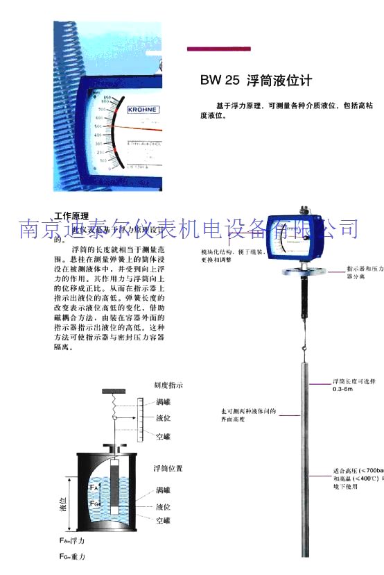 浮筒液位计
